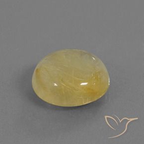 8.80克拉天然金红石石英，圆形的，透明