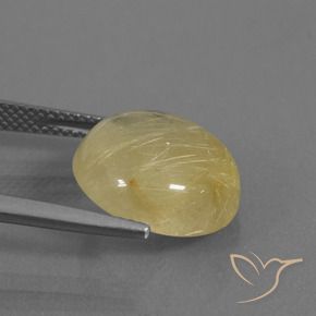 8.80克拉天然金红石石英，圆形的，透明