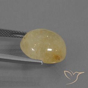 9.40克拉天然金红石石英，圆形的，透明