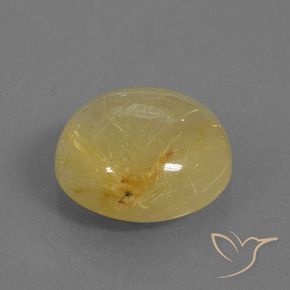 9.37克拉天然金红石石英，圆形的，透明