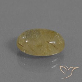 2.88克拉天然金红石石英，椭圆形，透明