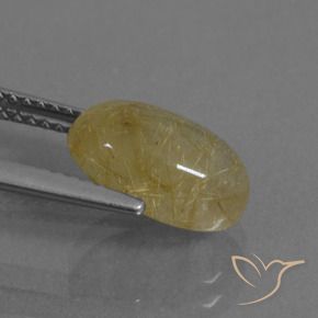 2.88克拉天然金红石石英，椭圆形，透明