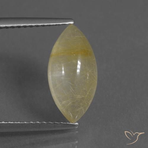 3.35ct 天然 托斯卡纳黄 金红石石英, 榄尖形, 透明