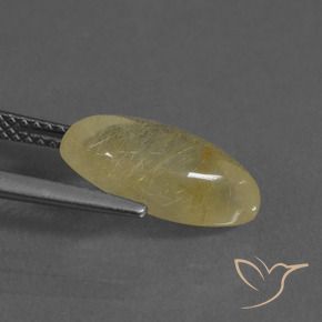 3.35克拉天然金红石石英，榄尖形，透明