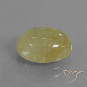 2.72克拉天然金红石石英，椭圆形，半透明