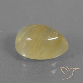 2.81克拉天然金红石石英，梨形，透明