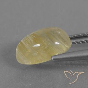 2.81克拉天然金红石石英，梨形，透明