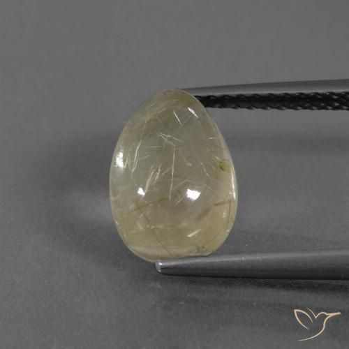2.94ct 天然 淡黄色 金红石石英, 梨形, 透明