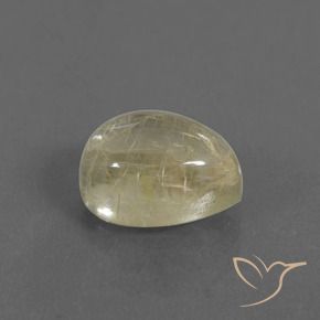2.94克拉天然金红石石英，梨形，透明