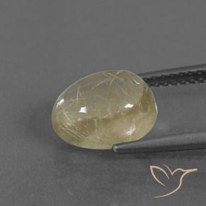 2.94克拉天然金红石石英，梨形，透明