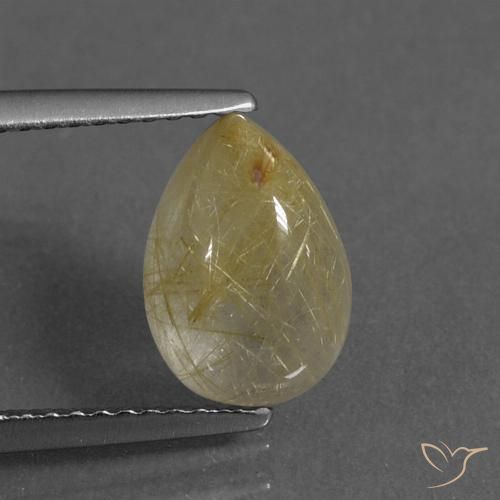 2.72ct 天然 托斯卡纳黄 金红石石英, 梨形, 透明