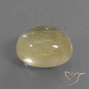 4.85克拉天然金红石石英，椭圆形，透明