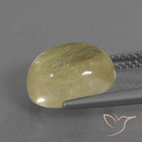 4.85克拉天然金红石石英，椭圆形，透明