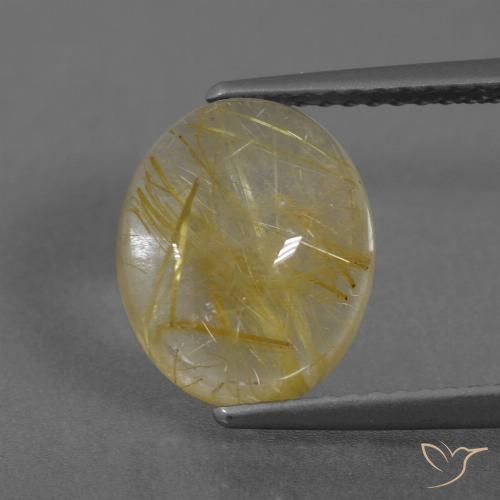 4.15ct 天然 托斯卡纳黄 金红石石英, 椭圆形, 透明