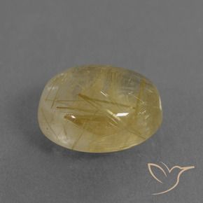 4.15克拉天然金红石石英，椭圆形，透明