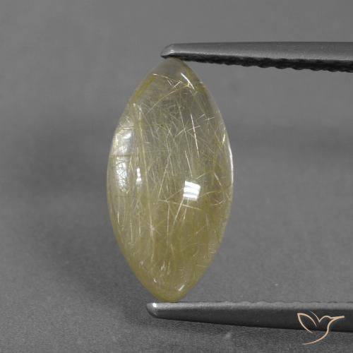 2.35ct 天然 暖黄 金红石石英, 榄尖形, 透明