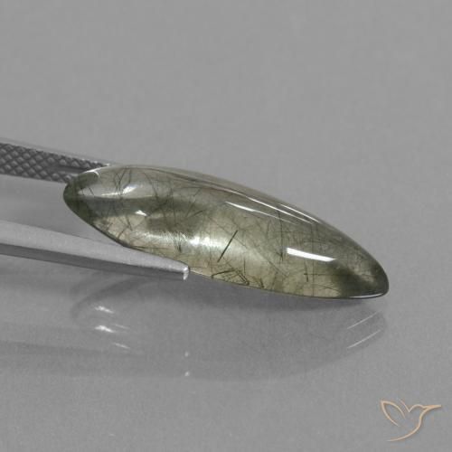 7.05克拉天然金红石石英，榄尖形，透明