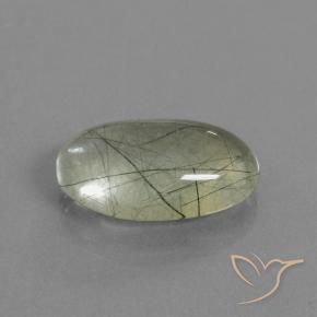 10.99克拉天然金红石石英，椭圆形，透明