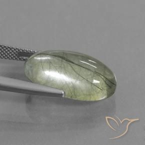 10.99克拉天然金红石石英，椭圆形，透明