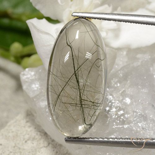 10.67ct 天然 浅绿色 金红石石英, 椭圆形, 透明