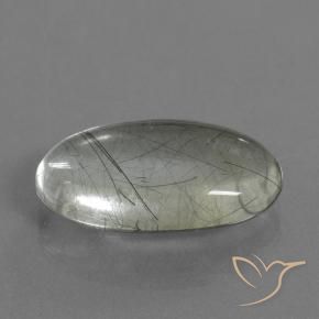 10.05克拉天然金红石石英，椭圆形，透明