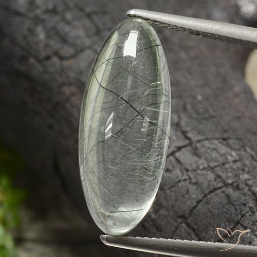 9.77ct 天然 浅绿色 金红石石英, 榄尖形, 透明