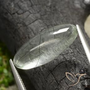 9.77克拉天然金红石石英，榄尖形，透明