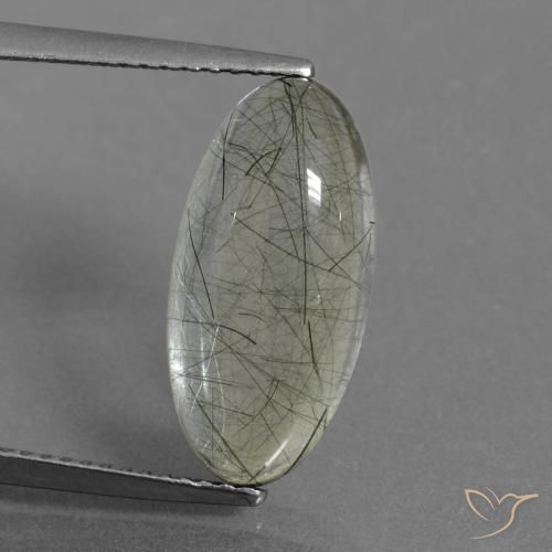 5.75ct 天然 浅绿色 金红石石英, 椭圆形, 透明