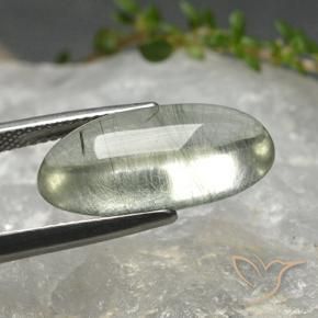 8.97克拉天然金红石石英，椭圆形，透明