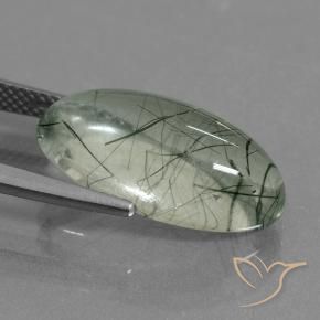 9.58克拉天然金红石石英，椭圆形，透明