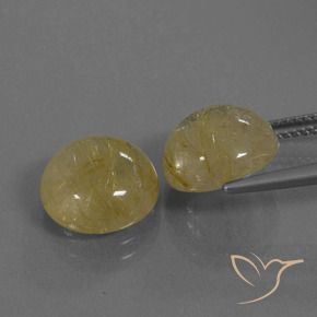 9.84克拉天然金红石石英，圆形的，透明