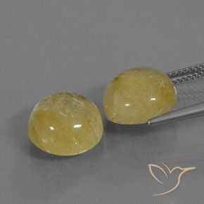 10.77克拉天然金红石石英，圆形的，透明
