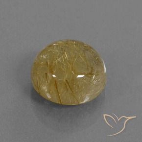 5.64克拉天然金红石石英，圆形的，透明