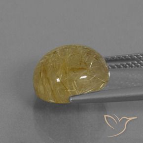 5.64克拉天然金红石石英，圆形的，透明