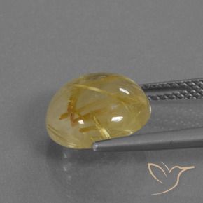 4.61克拉天然金红石石英，圆形的，透明
