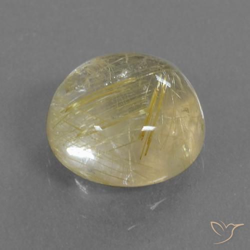 5.62克拉天然金红石石英，圆形的，透明