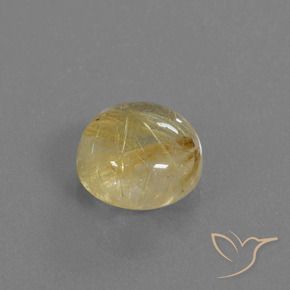 4.57克拉天然金红石石英，圆形的，透明