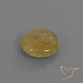 3.68克拉天然金红石石英，圆形的，透明