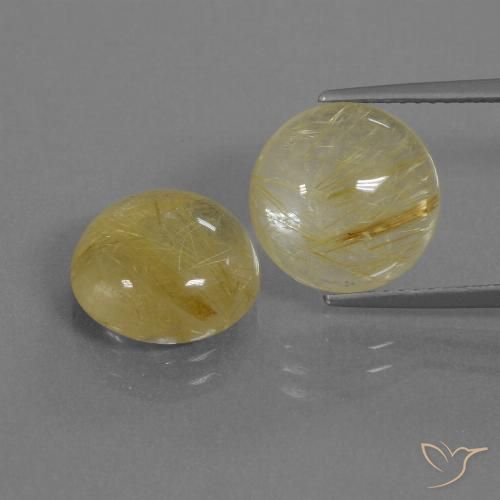 8.61克拉天然金红石石英，圆形的，透明