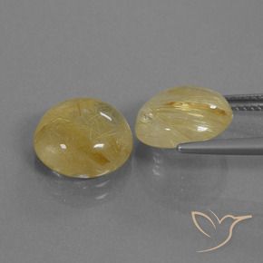 8.61克拉天然金红石石英，圆形的，透明
