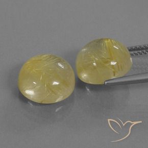 11.53克拉天然金红石石英，圆形的，透明