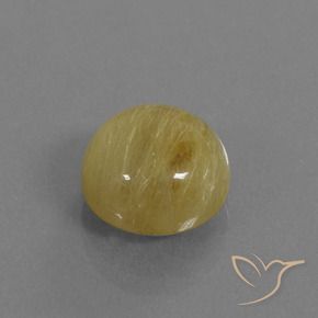 6.04克拉天然金红石石英，圆形的，半透明