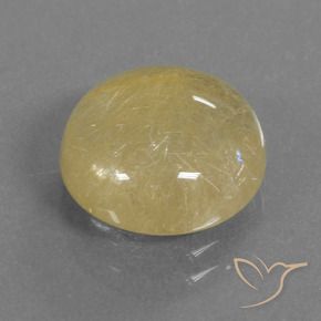 4.81克拉天然金红石石英，圆形的，透明