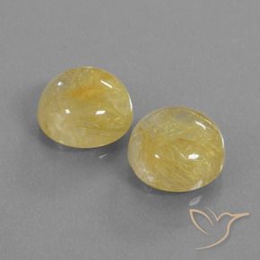 10.89克拉天然金红石石英，圆形的，透明