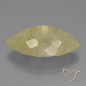 17.15克拉天然金红石石英，榄尖形，透明