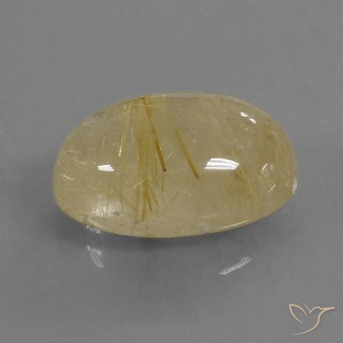 8.69克拉天然金红石石英，椭圆形，透明