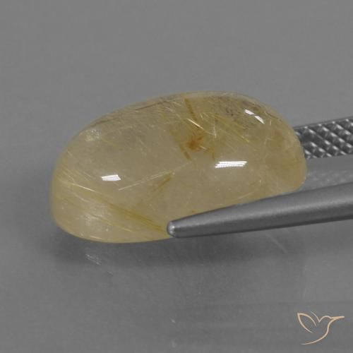 8.69克拉天然金红石石英，椭圆形，透明