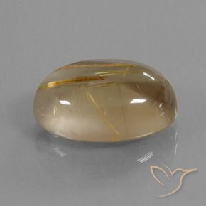 7.85克拉天然金红石石英，椭圆形，透明