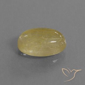 3.91克拉天然金红石石英，椭圆形，透明
