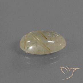 3.20克拉天然金红石石英，椭圆形，透明